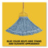 RUBBERMAID COMMERCIAL PROD. D212 BLU Super Stitch Blend Mop Heads, Cotton/Synthetic, Medium, Blue, 6/Carton