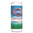 CLOROX SALES CO. 01593EA Disinfecting Wipes, Bleach Free Cleaning Wipes, 1-Ply, 7 x 8, Fresh Scent, White, 35/Canister