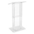 NATIONAL PUBLIC SEATING Oklahoma Sound® 401S Clear Acrylic Lectern with Shelf, 24 x 15 x 46, Clear