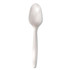 BERK ENTERPRISES INC Berkley Square 1103000 Individually Wrapped Mediumweight Cutlery, Spoon, Plastic, White, 1,000/Carton