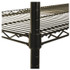 ALERA SW504818BL NSF Certified Industrial Four-Shelf Wire Shelving Kit, 48w x 18d x 72h, Black