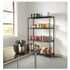 ALERA SW504818BL NSF Certified Industrial Four-Shelf Wire Shelving Kit, 48w x 18d x 72h, Black