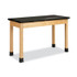 DIVERSIFIED WOODCRAFTS, INC. Spaces™ P7204K36N Classroom Science Table, 54w x 24d x 36h, Black Phenolic Resin Top, Oak Base