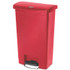 RUBBERMAID COMMERCIAL PROD. 1883566 Streamline Resin Step-On Container, Front Step Style, 13 gal, Polyethylene, Red