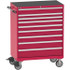 LISTA TSHS1050-0906NR Steel Tool Roller Cabinet: 9 Drawers