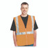 PROTECTIVE INDUSTRIAL PRODUCTS INC PIP 3020702ZORL ANSI Class 2 Two-Pocket Zipper Mesh Safety Vest, Polyester Mesh, Large, Orange