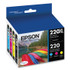 EPSON AMERICA, INC. T220XLBCS T220XL-BCS (220XL) DURABrite Ultra High-Yield Ink, 175/165 Page-Yield, Black/Cyan/Magenta/Yellow