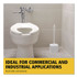 RUBBERMAID COMMERCIAL PROD. 631000WE Commercial-Grade Toilet Bowl Brush, 10" Handle, White