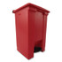RUBBERMAID COMMERCIAL PROD. 6144 RED Indoor Utility Step-On Waste Container, 12 gal, Plastic, Red