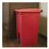 RUBBERMAID COMMERCIAL PROD. 6144 RED Indoor Utility Step-On Waste Container, 12 gal, Plastic, Red