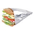 BAGCRAFT 300533 Foil Single-Serve Bags, Unlabeled Burger, 6" x 0.75" x 6.5", Silver, 1,000/Carton