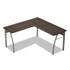 LINEA ITALIA TR737MOC Trento Line L-Shaped Desk, 59.13" x 59.13" x 29.5", Mocha/Gray