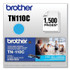 BROTHER INTL. CORP. TN110C TN110C Toner, 1,500 Page-Yield, Cyan