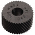 MSC OUL-225 Standard Knurl Wheel: 1" Dia, 90 ° Tooth Angle, 25 TPI, Diagonal, High Speed Steel