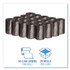 BOARDWALK 1717L Low-Density Waste Can Liners, 4 gal, 0.35 mil, 17" x 17", Black, Perforated Roll, 50 Bags/Roll, 20 Rolls/Carton