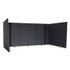 LUMEAH LUAD48301A Adjustable Desk Screen with Returns, 48 to 78 x 29 x 26.5, Polyester, Ash