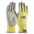 PROTECTIVE INDUSTRIAL PRODUCTS INC PIP 09K1250L G-Tek KEV Cut-Resistant Seamless-Knit Gloves, EN388: 4231, Large (Size 9), Yellow/Gray, 12 Pairs