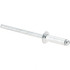 Value Collection 34174 Open End Blind Rivet: Size 45, Dome Head, Aluminum Body, Aluminum Mandrel