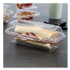 DART C99HT1 Showtime Clear Hinged Containers, Hoagie Container, 29.9 oz, 5.1 x 9.9 x 3.5, Clear, Plastic, 100/Bag, 2 Bags/Carton