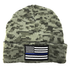 Thin Blue Line BEANIE-TBL-CAMO Thin Blue Line Flag Embroidered Beanie