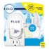 PROCTER & GAMBLE Febreze® 68235 PLUG Air Freshener Warmer Start Kit, 6.54 x 2.99 x 5.98, Clear/White, 4/Carton