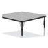 CORRELL, INC. 4848TF1595K4 Adjustable Activity Tables, Square, 48" x 48" x 19" to 29", Gray Top, Black Legs, 4/Pallet