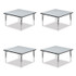 CORRELL, INC. 4848TF1595K4 Adjustable Activity Tables, Square, 48" x 48" x 19" to 29", Gray Top, Black Legs, 4/Pallet