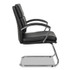 ALERA NR4319 Alera Neratoli Slim Profile Stain-Resistant Faux Leather Guest Chair, 23.81" x 27.16" x 36.61", Black Seat/Back, Chrome Base