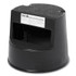 RUBBERMAID COMMERCIAL PROD. 252300BK Rolling Step Stool, Curved Design, 2-Step, Retracting Casters, 350 lb Capacity, 16" Diameter x 13.5"h, Black