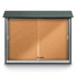 United Visual Products UVMC4536-WOODGR Enclosed Cork Bulletin Board: 45" Wide, 36" High, Cork, Natural Tan