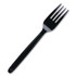 WNA, INC. CEASEFK960BL Cutlery for Cutlerease Dispensing System, Mediumweight Fork, Plastic, Black, 960/Box