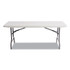 ALERA 65600 Resin Rectangular Folding Table, Square Edge, 72w x 30d x 29h, Platinum