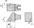 Kennametal 2399476 Modular Turning & Profiling Cutting Unit Head: Size KM25, 30 mm Head Length, External, Right Hand