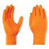 AMMEX CORPORATION GloveWorks® by GWON46100CT Heavy-Duty Industrial Nitrile Gloves, Powder-Free, Large, 8 mil Thick, 9.5" Long, Orange, 100/Box, 10 Boxes/Carton