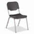ICEBERG ENTERPRISES 64117 Rough n Ready Stack Chair, Supports Up to 500 lb, 17.5" Seat Height, Charcoal Seat, Charcoal Back, Silver Base, 4/Carton