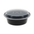 PACTIV EVERGREEN CORPORATION NC729B Newspring VERSAtainer Microwavable Containers, 32 oz, 7" Diameter x 2" h, Black/Clear, Plastic, 150/Carton