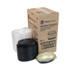 PACTIV EVERGREEN CORPORATION Y6707WPSFG Classic Carry-Out Container, 16 oz, 6.88 x 4.56 x 3, Black/Gold, Aluminum, 100/Carton