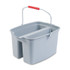 RUBBERMAID COMMERCIAL PROD. 262888GY 19 Quart Double Utility Pail, Plastic, Gray, 18 x 14.5 x 10