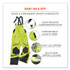 TENACIOUS HOLDINGS, INC. ergodyne® 25528 GloWear 8928 Class E Hi-Vis Insulated Bibs, 4X-Large, Lime