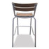 JMC FURNITURE ELCANOBSSLW Elcano Series Barstool, Outdoor-Seating, Supports Up to 300 lb, 29" Seat Height, Brown/Silver Seat, Brown Back, Silver Base