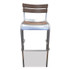 JMC FURNITURE ELCANOBSSLW Elcano Series Barstool, Outdoor-Seating, Supports Up to 300 lb, 29" Seat Height, Brown/Silver Seat, Brown Back, Silver Base