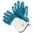 MCR Safety Predator® Nitrile Coated Gloves, Large, Blue, Smooth, Palm/Knuckle, Canvas Cuff