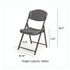 ICEBERG ENTERPRISES 64037 Rough n Ready Commercial Folding Chair, Supports Up to 350 lb, 18" Seat Height, Charcoal Seat/Back, Charcoal Base, 4/Pack