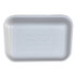 GEN 2WH Meat Trays, #2, 8.5 x 6.03 x 1.11, White, Foam, 500/Carton