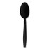 BOARDWALK TEAHWPPBLA Heavyweight Polypropylene Cutlery, Spoon, Plastic, Black, 1,000/Carton