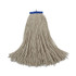 BOARDWALK 724CEA Cut-End Lie-Flat Wet Mop Head, Cotton, 24 oz, White