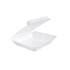 DART 80HT1R Foam Hinged Lid Containers, 7.5 x 8 x 2.2, White, 200/Carton