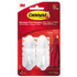 3M/COMMERCIAL TAPE DIV. Command™ 17081ES General Purpose Designer Hooks, Medium, Plastic, White, 3 lb Capacity, 2 Hooks and 4 Strips/Pack