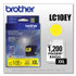 BROTHER INTL. CORP. LC10EY LC10EY INKvestment Super High-Yield Ink, 1,200 Page-Yield, Yellow