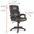ALERA BRN42B19 Alera Brosna Series Mid-Back Task Chair, Supports Up to 250 lb, 18.15" to 21.77 Seat Height, Black Seat/Back, Black Base